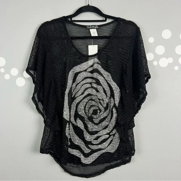 NWT French Atmosphere Sheer Floral Top Size 1X - Picture 1 of 6